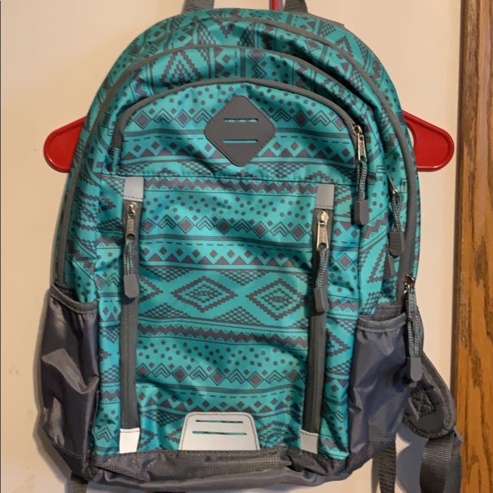 teal backpack